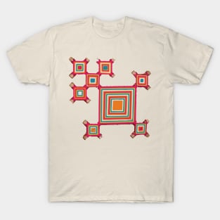 God's eye mexican folk art huichol wixarika woven string art T-Shirt